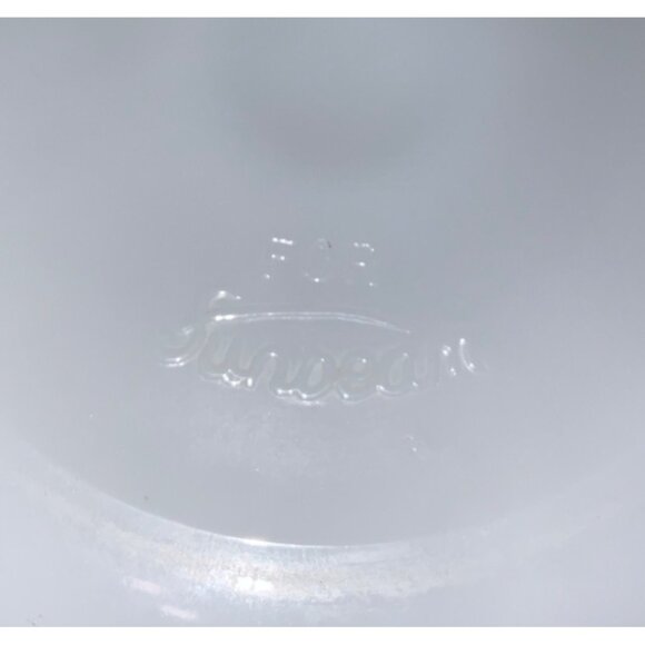 Glasbake 4 Qt White Milk Glass Mixing Bowl Sunbeam Replacement Durable Design - Picture 7 of 8